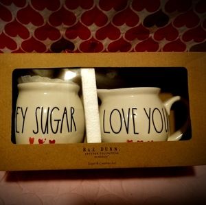 Rae Dunn valentine cream and sugar dish